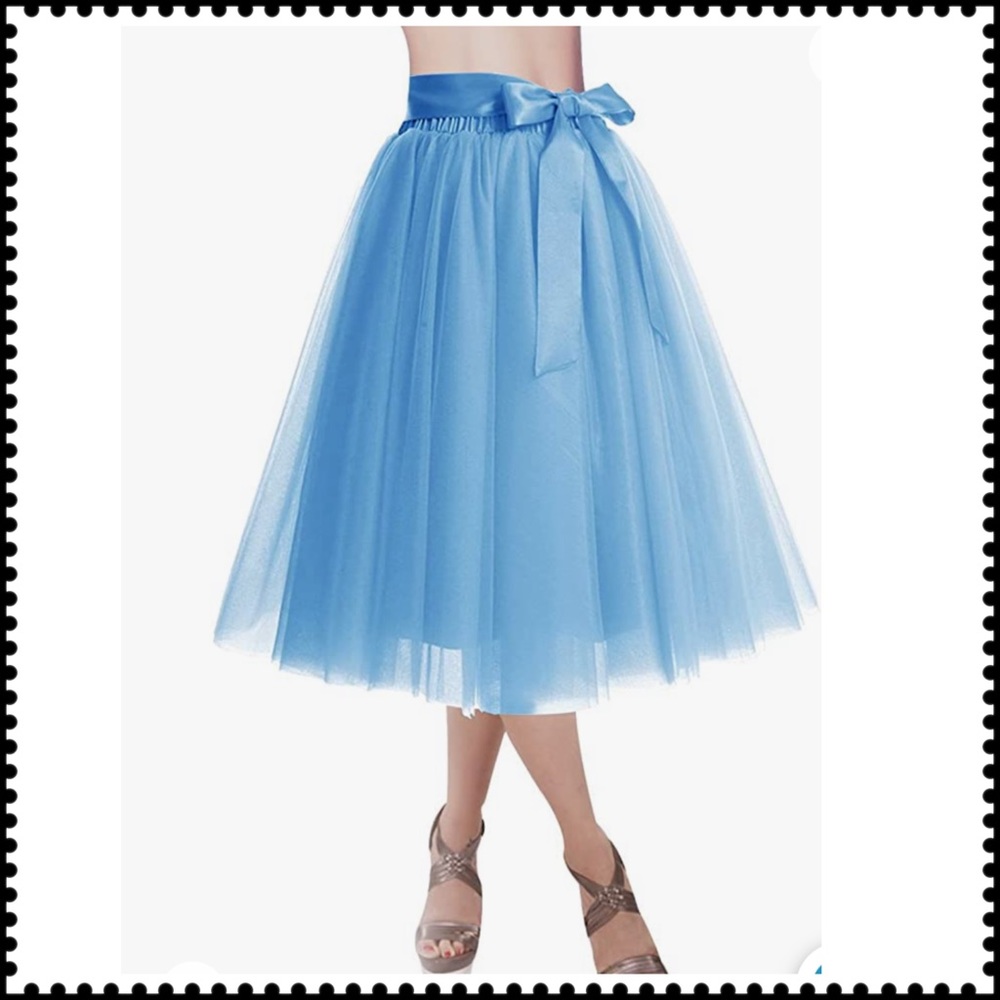 2026 Version! Whimsy Tulle Layered Skirt In Aqua w REVIEWS!